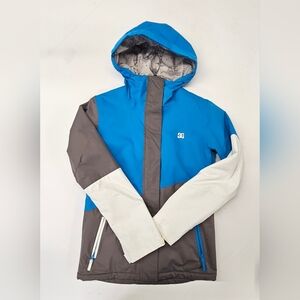 DC Snowboard Ski Snowboard Jacket Women's Grey White Blue Coat Winter